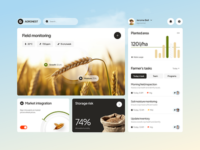 UI for an Agriculture Startup ✦ Agronest design interface product service startup ui ux web website