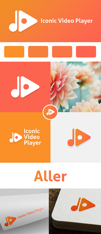 Iconic Video Player app logo application logo designer graphic design illustration logo logo design player ui video logo video palyer