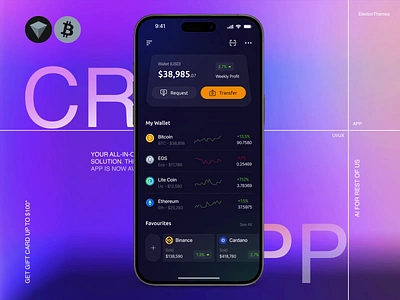 Dynamic Crypto App Homescreen Interface animation apps apss design crypto crypto app ui crypto apps crypto dashobard crypto mobile apps crypto wallet finance graphic design logo motion graphics product design ui ux