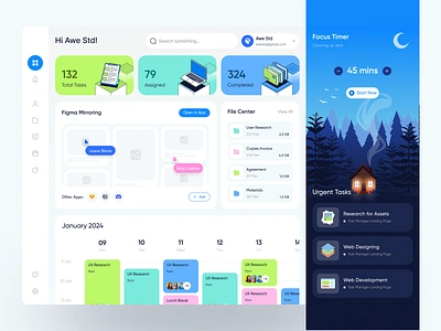 Task Management Dashboard 2d illustration b2b crm dashboard dashboard design graphic design header illustration illustration dashboard landing page mobile product project management project management dashboard saas saas dashboard schedule dashboard task management team work dashboard web3