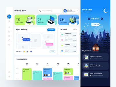 Task Management Dashboard 2d illustration b2b crm dashboard dashboard design graphic design header illustration illustration dashboard landing page mobile product project management project management dashboard saas saas dashboard schedule dashboard task management team work dashboard web3