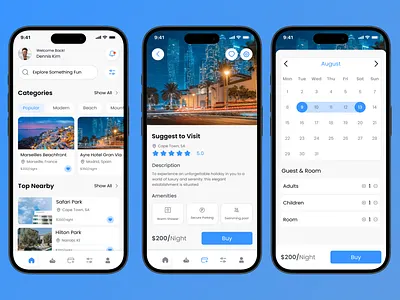 Hotel Booking App booking booking app figma hotel hotel booking mobile