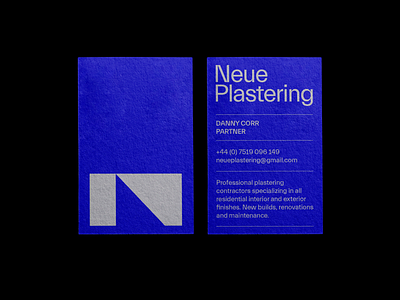 Neue Plastering Visual Identity branding graphic design logo