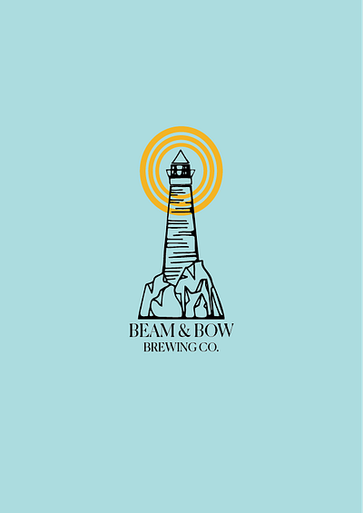 BEAM AND BOW BREWING CO/ DAILY LOGO CHALLENGE: LIGHTHOUSE PROMPT beam beam bow bow brewing company dailylogochallenge lighthouse