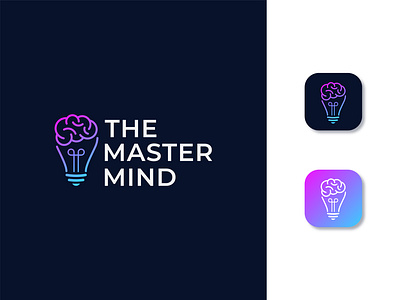 The Master Mind brain logo bulb logo mdmr creation the master mind