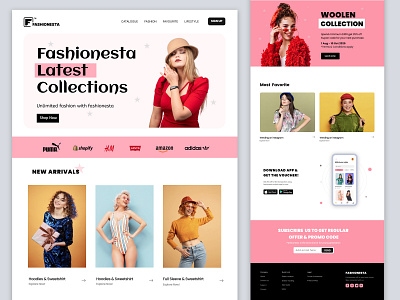 Fashionesta Fashion Web Design branding creative creative web design graphic design interface design landing page motion graphics software design template ui ui design uiux uiux design user research ux design web design web template design web ui web ux design webflow