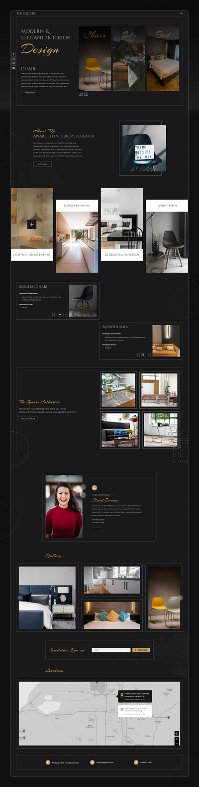 Modern and Elegant Interior Design Template animation latest website design modern website modern website templates online xd templates trending website xd xd templates