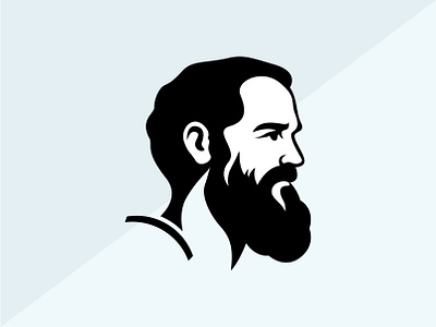 Philosopher Logo beard branding design emblem face head icon identity illustration logo man mark modern peaceful philosopher portrait sage symbol vector wisdom