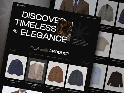 Besnard - Luxury Man Fashion Ecommerce Website - Products Page awwwards case study clean clothing ecommerce fashion luxury minimalist modern online shop product archive page product page shopify ui ux web design website website design website designer website layout