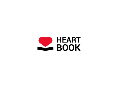 Heart Book Logo book clean heart logo logo design minimal modern simple timeless