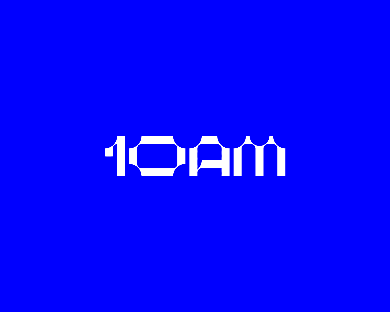 10AM Logo Animation ai animation blue business contemporary crypto cutting edge logo logotype modern process progressive tech typography web3