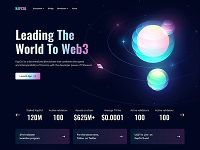 DeFi Landing Page cryptocurrency website banking bitcoin blockchain branding crypto crypto landing page crypto website crypto website design cryptocurrency dark defi defi landing page design ethereum finance thechnology ui ui design ux web3