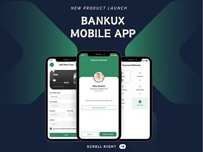 BankuX - Mobile Banking App Figma UI Template app design figma