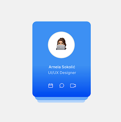 Contact Card UI personalized card simple ui ux