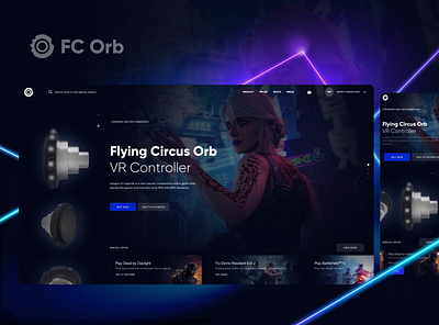 FC Orb VR Controller branding graphic design logo ui