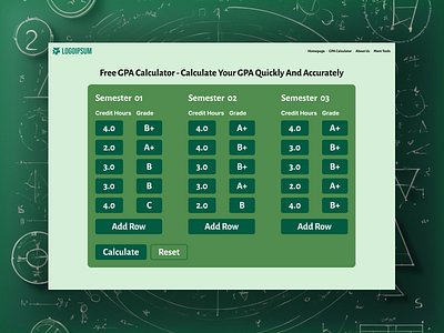 Design Challenge 004: GPA Calculator designchallenge educationdesign minimaldesign openforwork productdesign uiuxdesign userexperience userinterface webapp webdesign