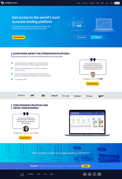 STOREMAVEN graphic design landing page ui