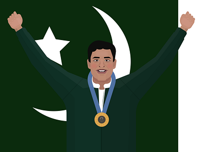 Arshad Nadeem | Olympics Gold medalist 3d adobeillustrator animation branding characterdesign digital illustrations graphic design illustration logo motion graphics ui vector