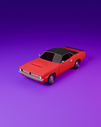 Little low poly car 3d 3d art 3d car blender blender car cartoon car low poly car red car