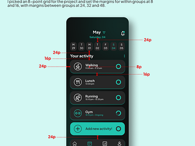 Revitalize: Alignment and grid casestudy graphic design grid mobile ui ux