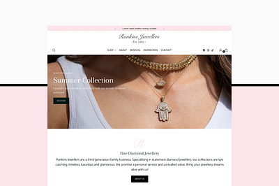 Rankins Jewellers - Shopify Website for a Diamond Jeweller jewellery website design