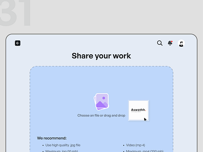 File Upload (Daily UI 31) branding daily ui design graphic design ui ux