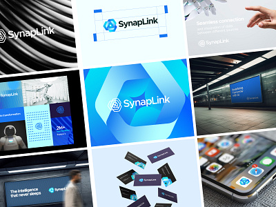 Synaplink Brand Identity ai logo artificial brand mark branding connection data mapping ecommerce graphic design innovative intelligence logo modern logo robotics s logo software synchronization tech logo transformation unused web3