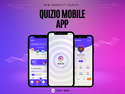 Quizio - Quiz App UI Kit Figma Template app design figma