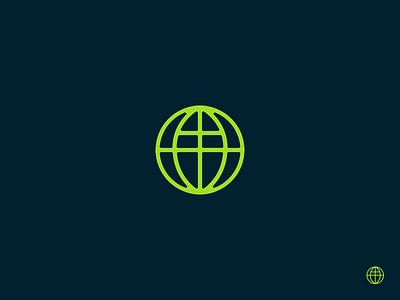 Globe + cross - Logo concept branding christian cross dark earth globe green logo logo mark