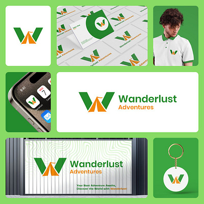 Wanderlust adventures branding graphic design