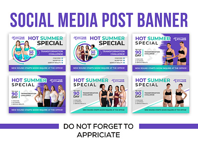 Social Media Banner banner design banner set banner template concept design fat fitness fitness banner flyer free banner template graphic design gym poster poster design social media social media post summer fitness banner summer offer transformation yoga