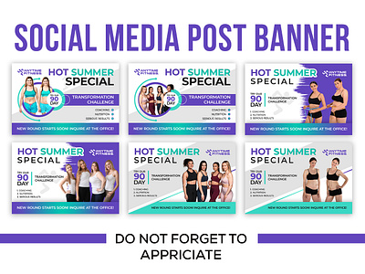 Social Media Banner banner design banner set banner template concept design fat fitness fitness banner flyer free banner template graphic design gym poster poster design social media social media post summer fitness banner summer offer transformation yoga