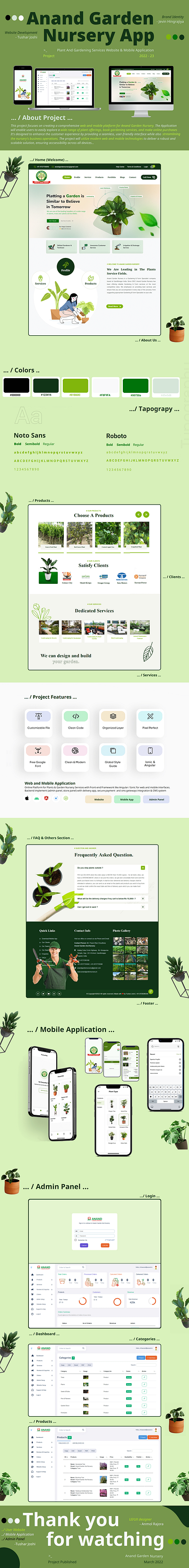 Anand Garden Nursery Web & Mobile Application angular branding design full stack developmen graphic design illustration ionic ui website