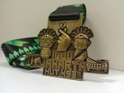 Medal for ILuvJakarta Virtual Run (design & production) branding graphic design logo medal