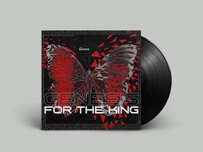 The Revenir - single cover art album art black butterfly cover graphic design lp red shards vinyl