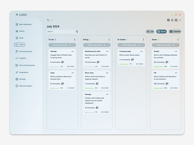 Task board material design