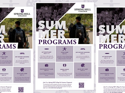 SHC Summer Programs Flyer brand college college programs content design event flyer graphic design print program flyer promo flyer university