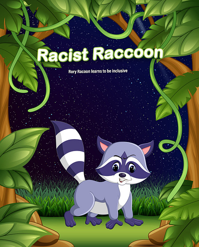 Racist Raccon book children book digital illustrations illustrator ilustrations vector illustrations