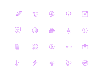 Sleep App Iconography agrib dark mode icons gradient icons icon icon designer icon set iconographer iconography icons iconset illustrative icons line line art line illustrations minimal icons minimal illustrations minimalism icons simple icons sleep unique icons