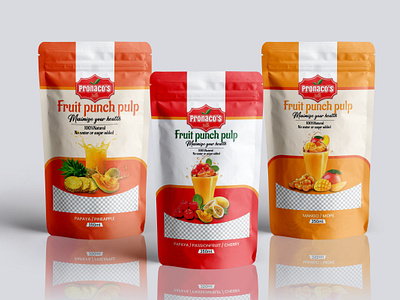 Fruit pouch packaging design pouch label