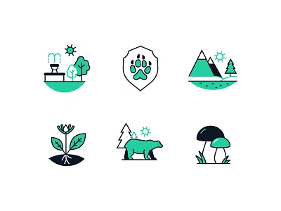 Biodiversity Line icons biodiversity conservation design ecology environmental icon line nature park protection reserve style vector wildlife