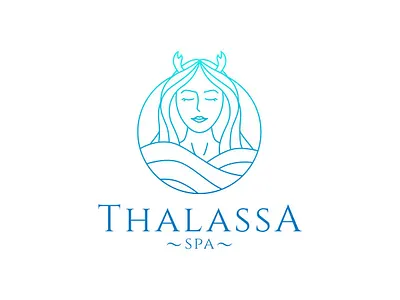 Thalassa Spa Logo Concept feminine godess logo logo design ocean spa