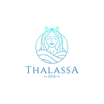 Thalassa Spa Logo Concept feminine godess logo logo design ocean spa