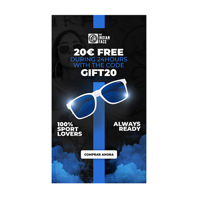 Sunglasses Shop Instagram Banner Concept ad banner banner climbing instagram skate ski sport sunglasses surf windsurf