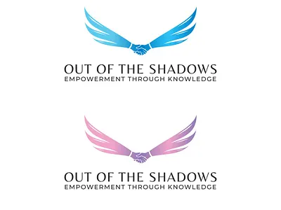 Out of the shadows rebrand branding coaching consulting logo logo design wings