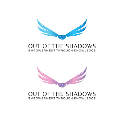 Out of the shadows rebrand branding coaching consulting logo logo design wings