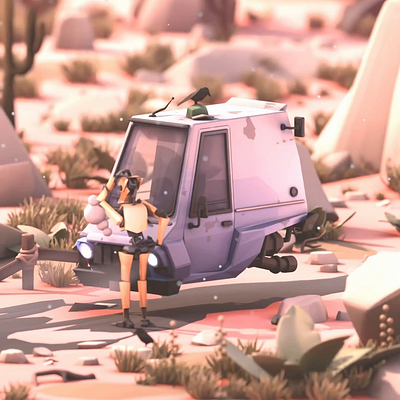 No Signal 3d art blender diorama illustration motion graphics