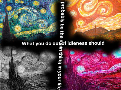 What You Do Main in Your Life Van Gogh Version 2024 animation art blueredwhitepink branding collage colors design forfun graphic design illustrator logo nightart painter starrynight trending ui vangogh vangoghart vangoghnightart