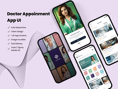 Modern Healthcare App & Website UI Design app appdesign appoinment appui appuiux designsystem digitalhealth doctorapp figma figmadesign freelancedesigner healthcaredesign healthtech uiux uiuxdesign webappdesign webdesign websitedesign