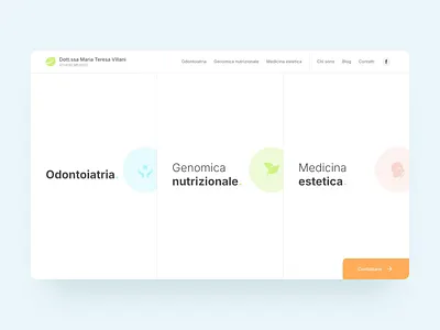 Home Page for Maria Teresa Villani Studio clean dental dental care design hero hero section home homepage interaction medical modern studio ui ux web design webflow website